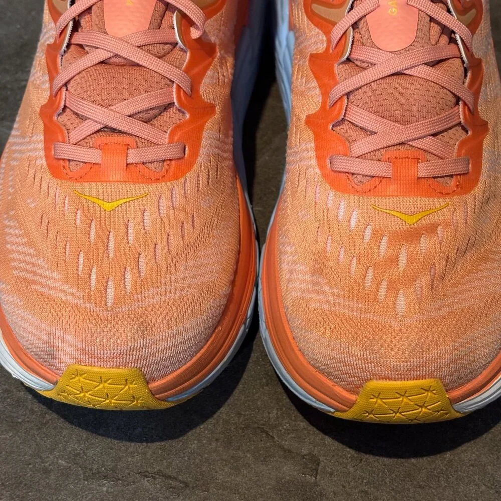 HOKA One One Gaviota 4 Women’s 12B Coral Orange Running Shoes Gorpcore Comfort - Picture 6 of 15